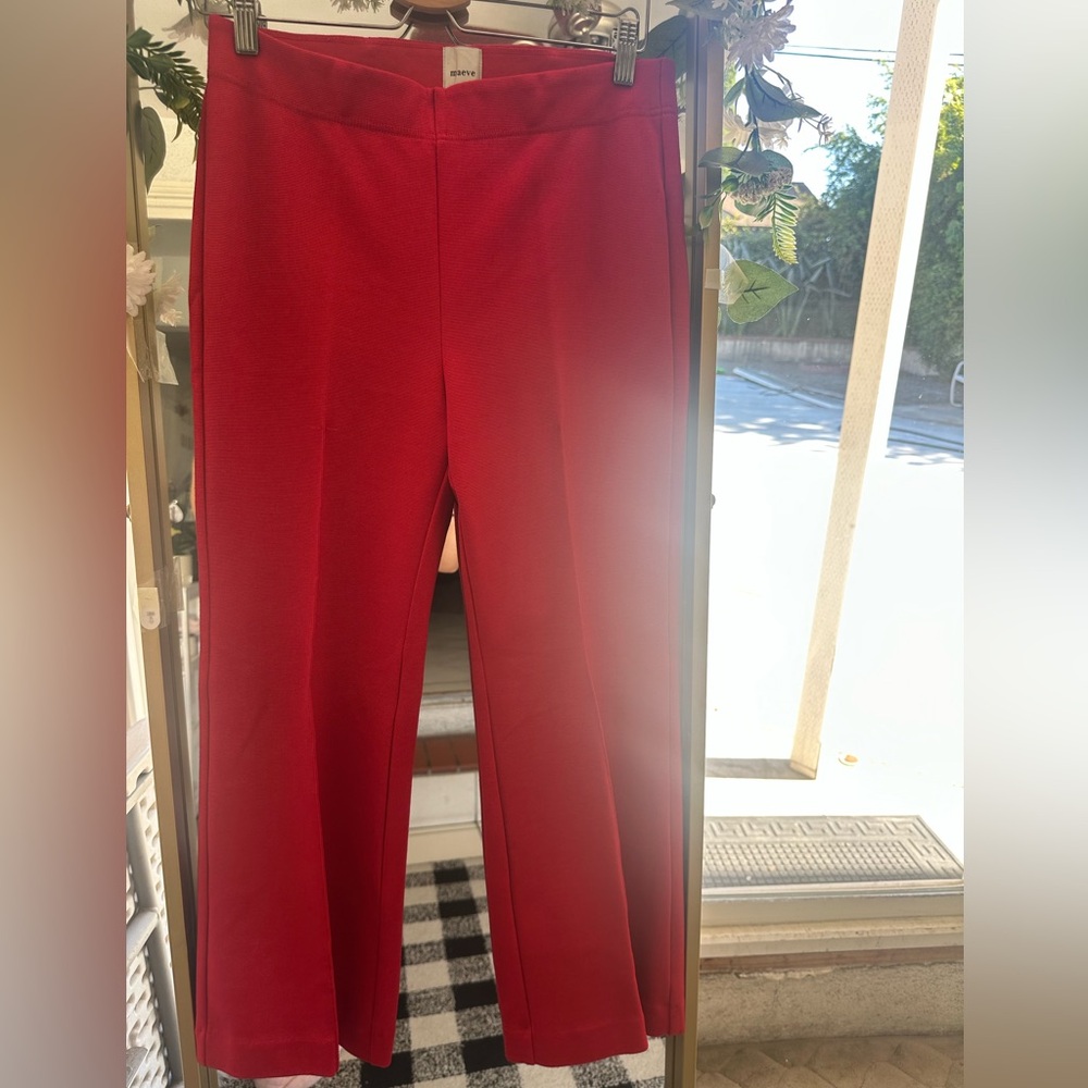 Maeve Red Wide Leg Pants